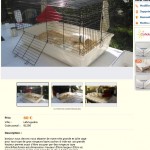 Cage à lapin vendue comme cage possible pour chinchilla : 55cm * 50cm , accessoires plastique